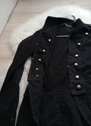 Мундир жакет черный пиджачок в стиле мундир женский9 фото