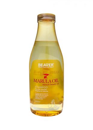 Живильний шампунь для сухого волосся з олією марулі 730ml beaver professional