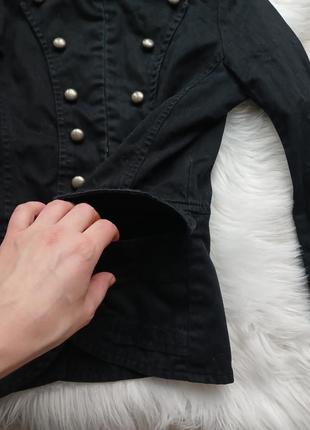 Мундир жакет черный пиджачок в стиле мундир женский7 фото