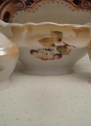 Набор соусник спецовник 2 шт фарфор ссср коростень новые №145(1)