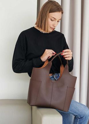 Женская сумка «жаклин» шоколадная2 фото