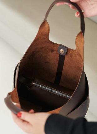 Женская сумка «жаклин» шоколадная4 фото