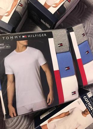 Комплект 3шт хлопковых футболок tommy hilfiger2 фото