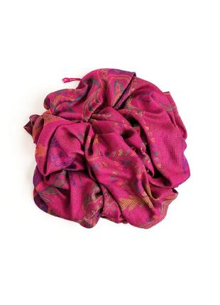 Тайский двухсторонний палантин (малиновый)