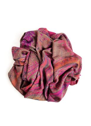 Тайский двухсторонний палантин (малиновый)