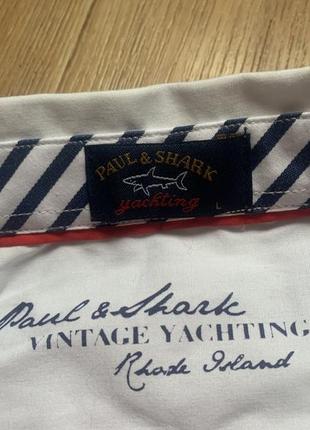 Женская белая рубашка оригинал 100% paul shark vintage yachting размер m/l6 фото