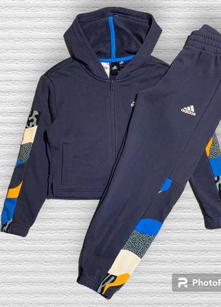 Adidas спортивный костюм трёх-нить оригинал для девочки.1 фото