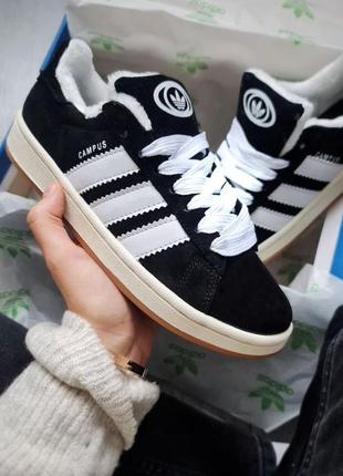Женские кроссовки зимние мех adidas campus 00s winter адидас кампус зимние мах