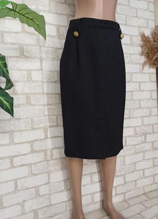Новая теплая юбка миди карандаш на 45% шерсть в черном цвете, размер м-л3 фото