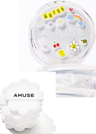 Зволожуючий кушон із вологим фінішем amuse dew jelly vegan cushion 01 sonsoo spf 38 pa+++3 фото