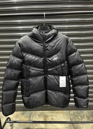 Топ ❗️ зимняя куртка с капюшоном nike nsw down jacket swoosh1 фото