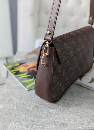 Женская сумка в стиле baglet коричневый6 фото