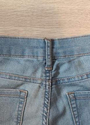 Жіночі голубі джинси середня посадка7 фото