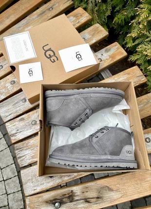 Уггі угги уги угі чоловічі ugg neumel grey suede7 фото