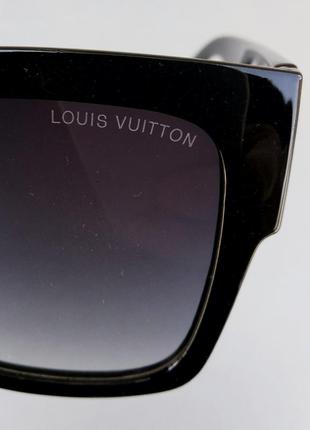 Окуляри в стилі louis vuitton жіночі сонцезахисні окуляри чорні великі з градієнтом8 фото