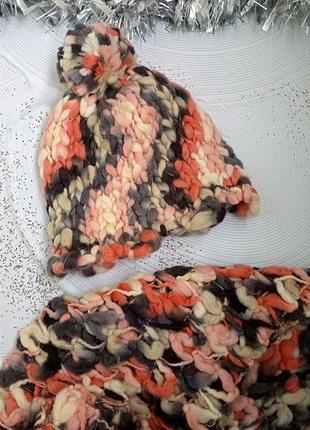 Жіночий комплект шапка та шарф англія 🌨️4 фото