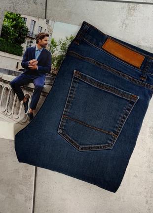 Мужские зауженые ультрамодные джинсы zara man  тёмно-синего цвета размер 324 фото