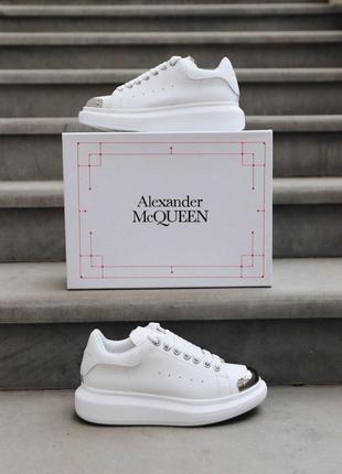 Жіночі кросівки alexander mcqueen white metal в білому кольорі (36-42)😍7 фото