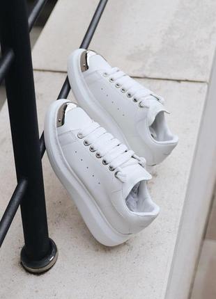 Жіночі кросівки alexander mcqueen white metal в білому кольорі (36-42)😍6 фото