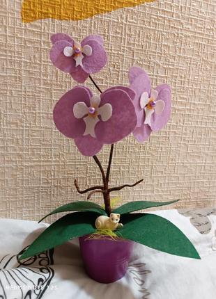 Орхідея ручна робота 35 см