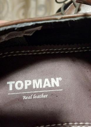 Качественные, классические кожаные туфли бренда topman5 фото