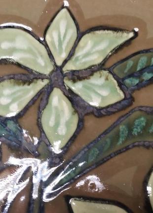 Тарілка настінна лксф "проліски", кераміка, майоліка. діаметр — 40 см.7 фото