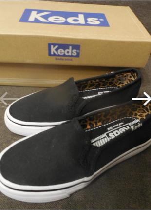 Кеды слипоны фирма keds, стелька 19 см оригинал из сша