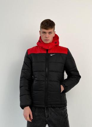 Зимова куртка nike чорно-червона