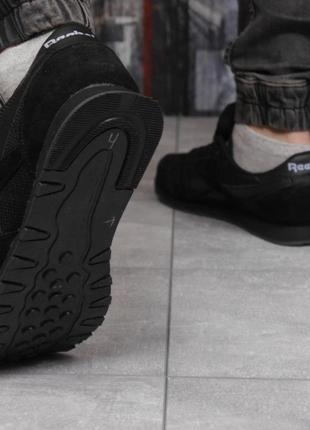Классические мужские кроссовки reebok черные и серые8 фото