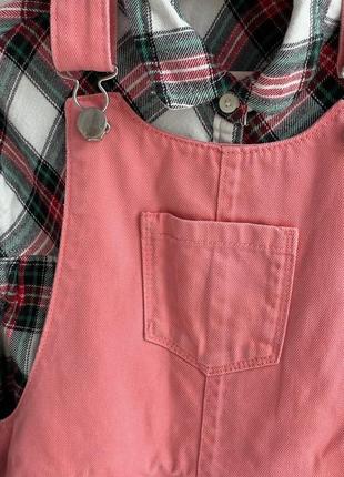 Сарафан дитячий джинсовий рожевий 6-7-8 років сарафан для дівчинки джинсовий2 фото