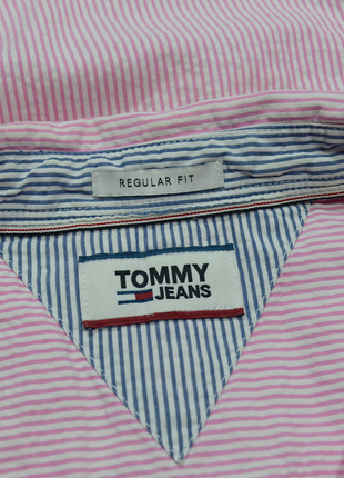 Tommy hilfiger jeans сороччка рожева в полоску оверсайз бойфренд oversize  boyfriend9 фото