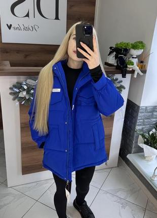 Куртка парка синя