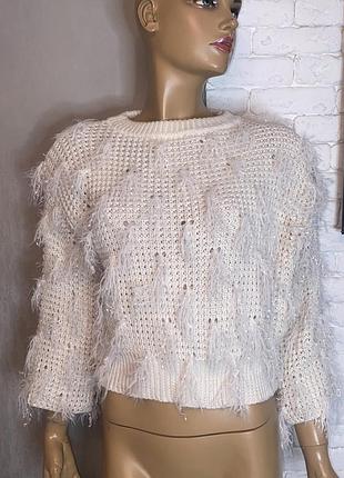 Укороченная кофта с кисточками оригинальный свитшот shein, m