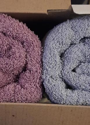 Набор махровых полотенец для бании 70х140 2шт в коробке2 фото