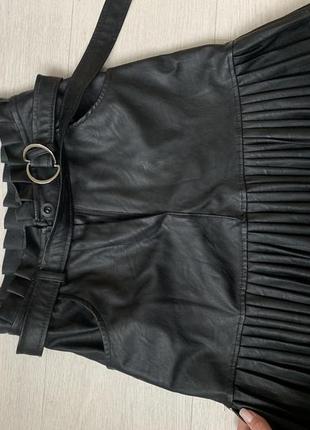 Кожаная кожаная юбка юбка под zara