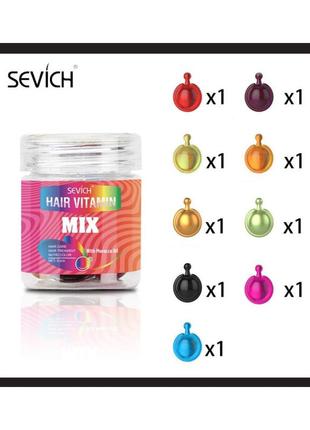 Капсули для волосся sevich hair vitamin mini mix (мікс 9 капсул)1 фото