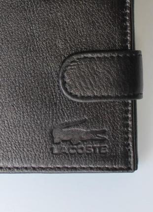 Чорний ремінь і гаманець lacoste чорний подарунковий набір на подарунок8 фото