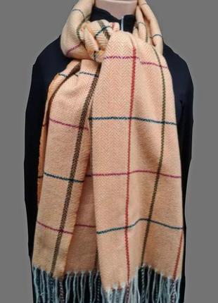 Распродажа, шарф кашемировый, женский зимний, цвет персиковый, новый, хорошего качества 180 х 70 см