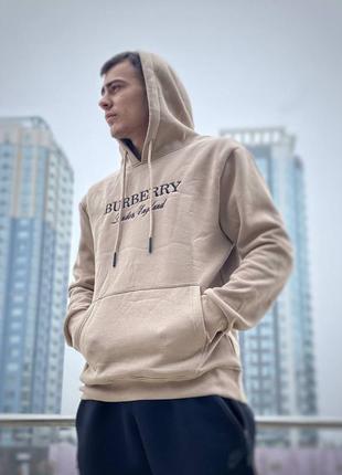 Топовое флисовое худи burberry 1:1 beige