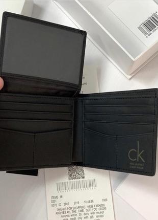 Кошелек + ремень calvin klein черный на подарок подарочный набор портмоне мужской5 фото