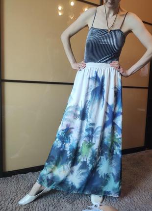 Женская юбка в цветной принт promod1 фото