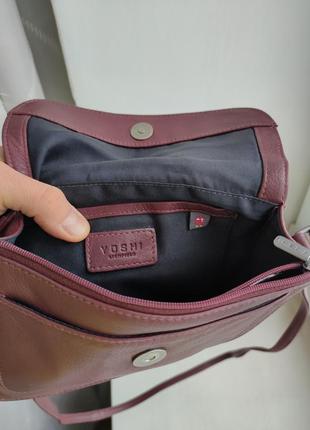 Шкіряна сумка yoshi lichfield жіноча сумка мессенджер крос боді yoshi6 фото