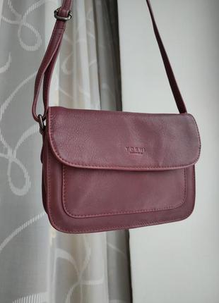 Шкіряна сумка yoshi lichfield жіноча сумка мессенджер крос боді yoshi3 фото
