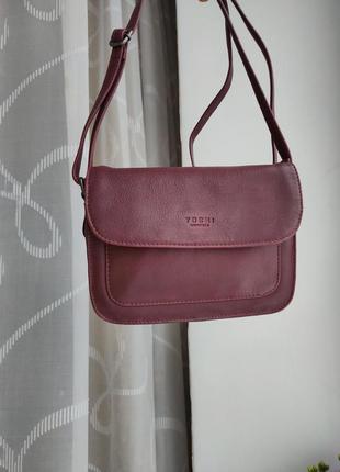 Шкіряна сумка yoshi lichfield жіноча сумка мессенджер крос боді yoshi10 фото