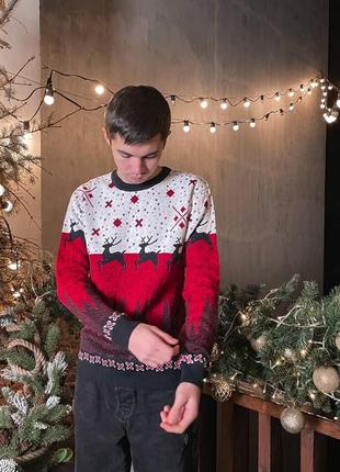 Хит ❗️ новогодний свитер с оленями ❄️3 фото