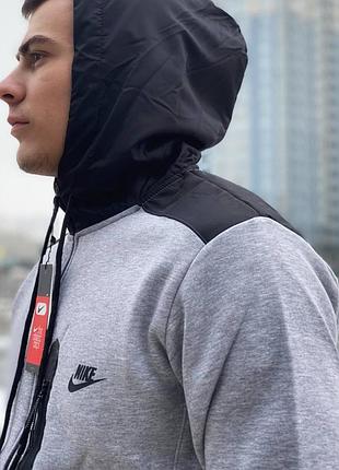 Топовый флисовый костюм nike tech fleece grey