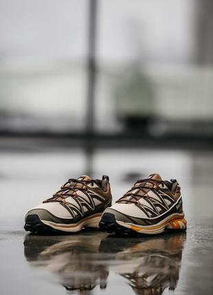Мужские кроссовки salomon xt-6 expanse beige brown4 фото