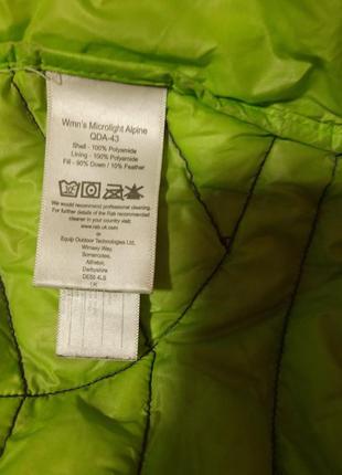 Rab women's microlight alpine jacket пуховик размер uk1410 фото