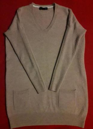 100% кашеміровий светр джемпер бежевий camel від marks&amp;spencer5 фото