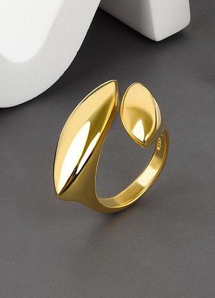 Кільце перстень срібло позолота original
